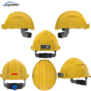 Industrial Wearable Device AI Voice Control ABS Hard Hat with GPS LTE Camera 5000mah Battery Smart Safety Helmet