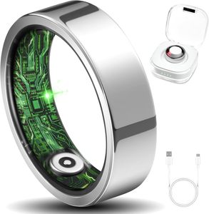 Smart Ring 2026 Health App Black Fitness Module High Smart Powered Healthy Temperature Tracker Stainless Steel IP68 Waterproof