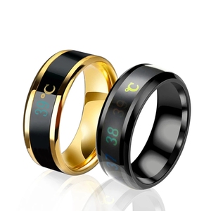 Temperature Ring Titanium Stainless Steel Mood Emotion Feeling Intelligent Temperature Sensitive Rings for Women Men Waterproof